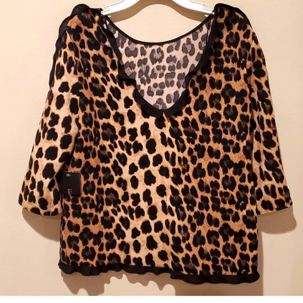 🆕 Zara leopard print top size small animal print, indie sleaze